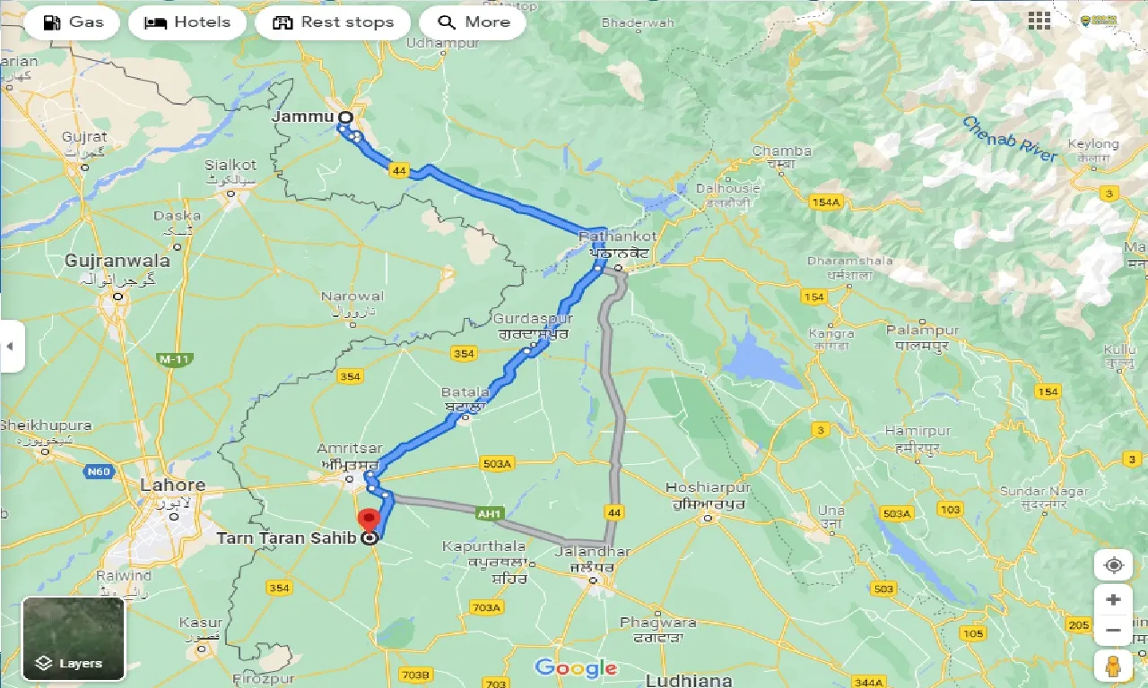 jammu-to-tarn-taran-sahib-one-way
