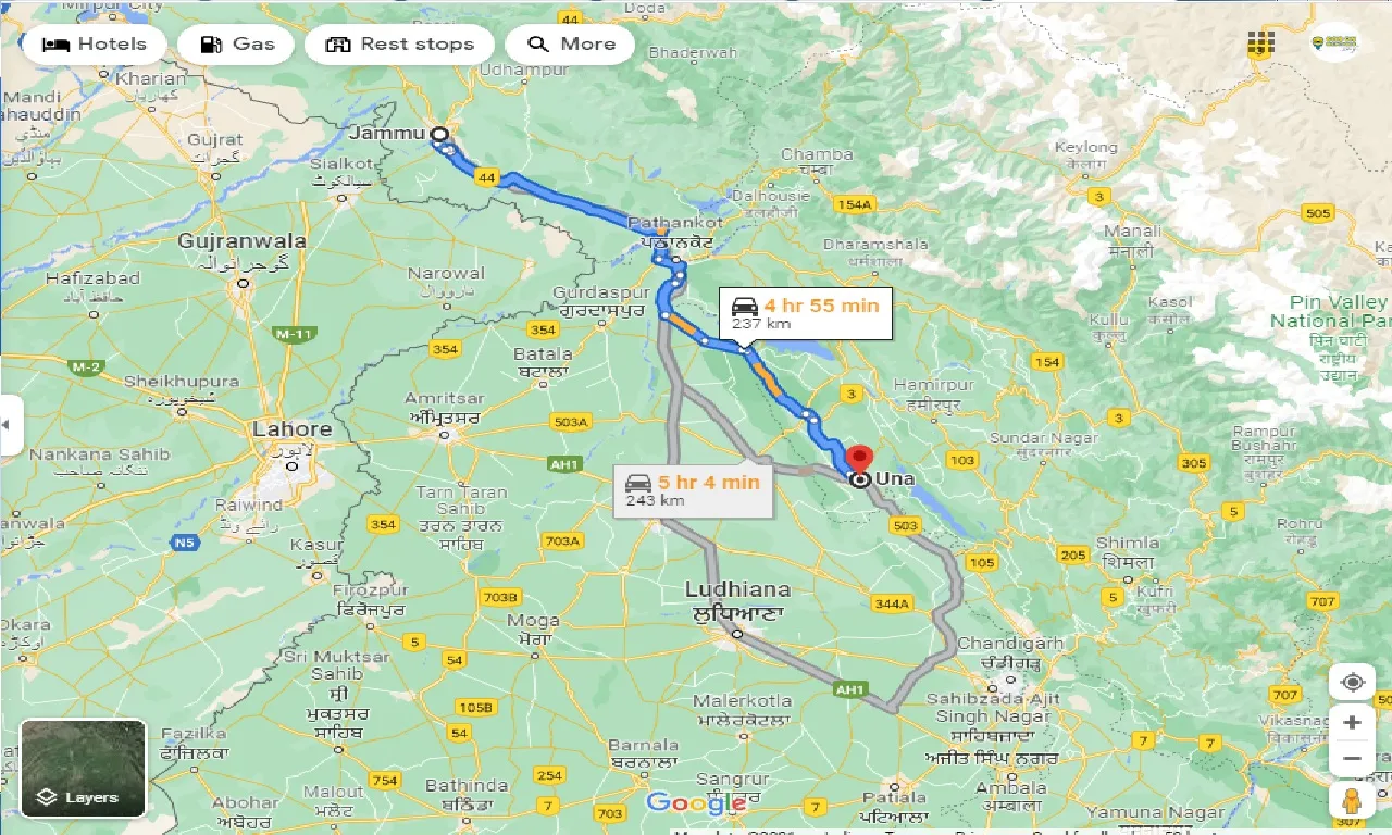 jammu-to-una-one-way