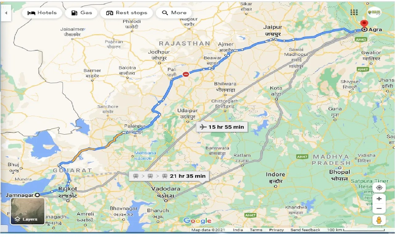 jamnagar-to-agra-taxi