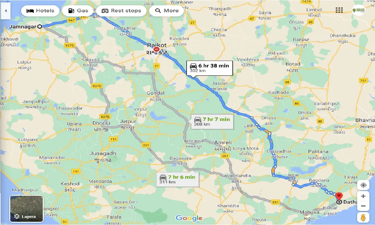 jamnagar-to-datha-one-way