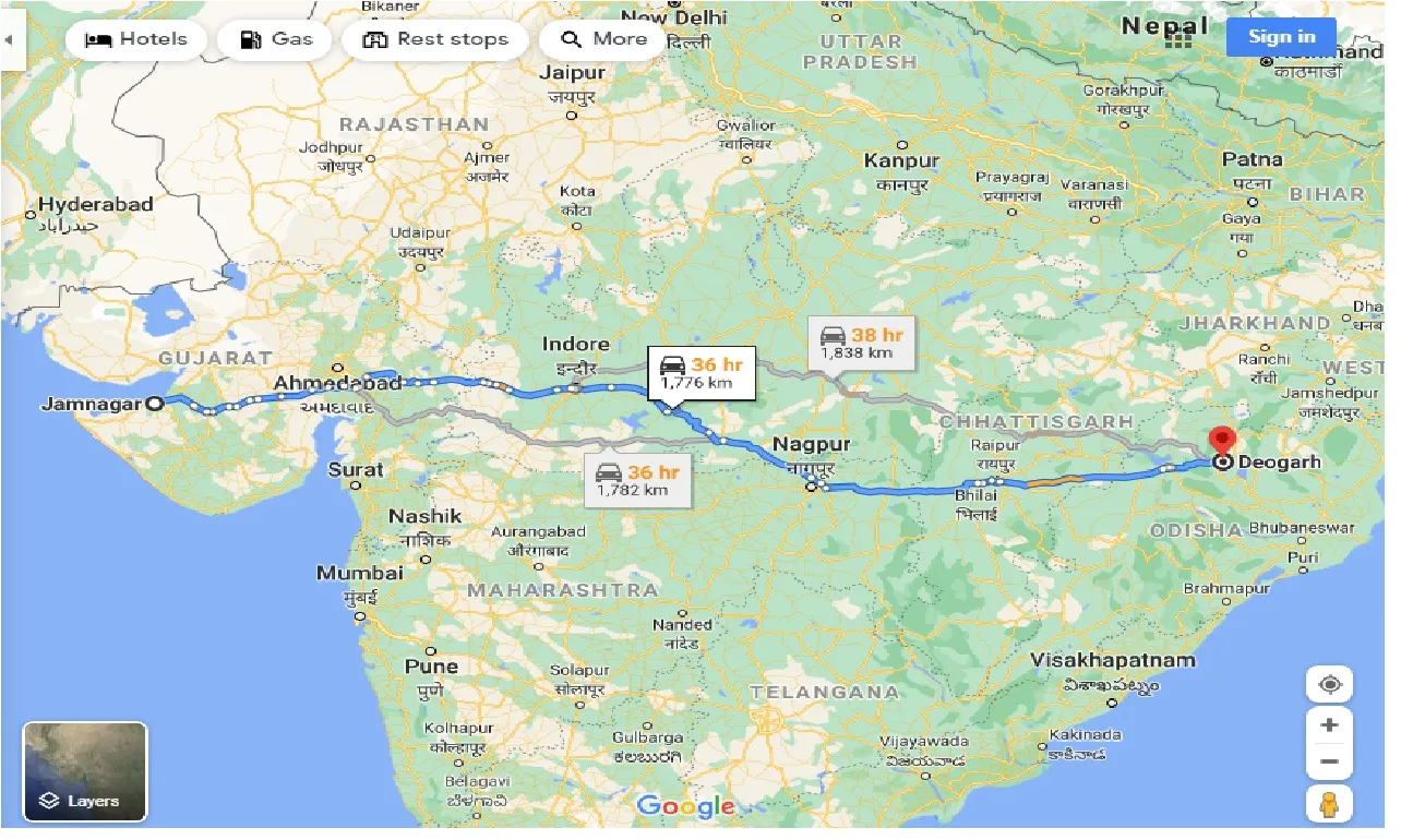 jamnagar-to-deogarh-one-way
