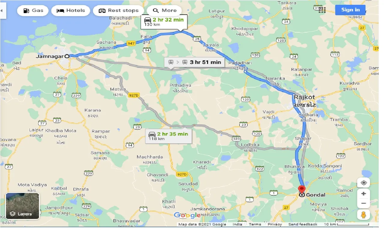 jamnagar-to-gondla-taxi