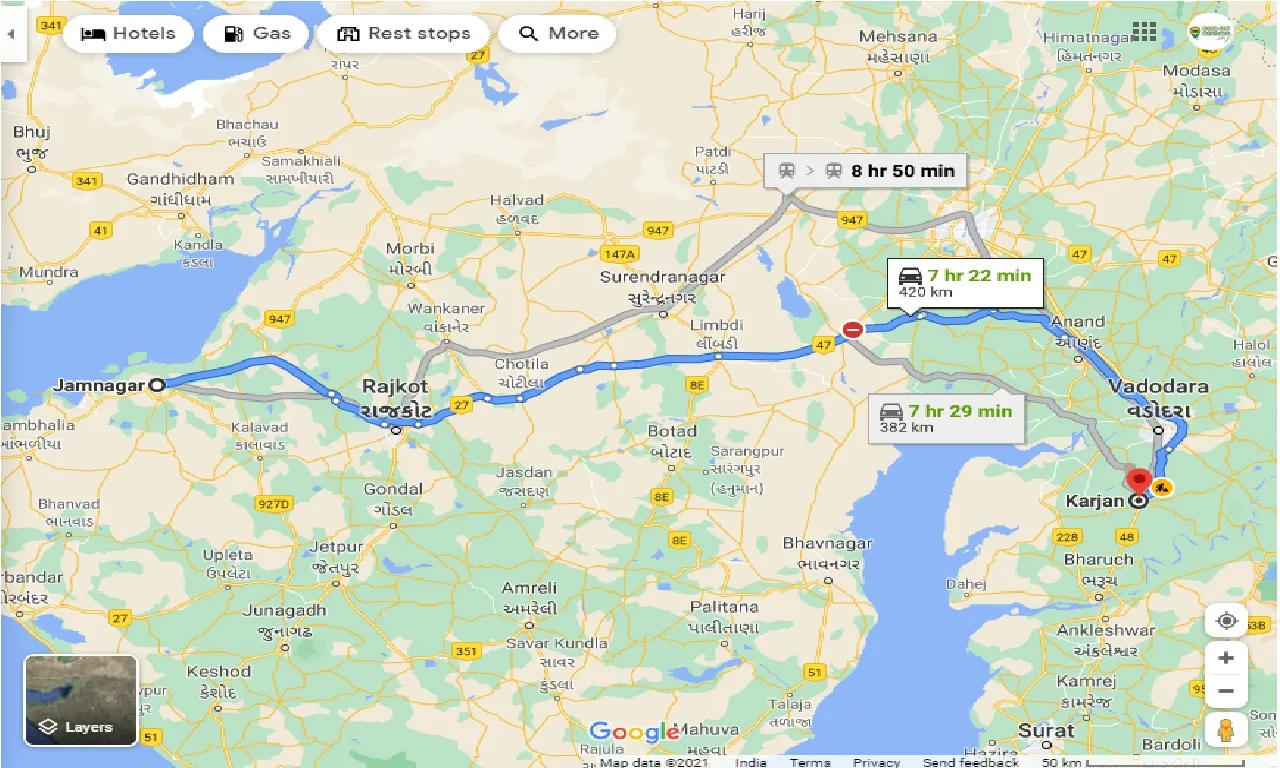 jamnagar-to-karjan-one-way