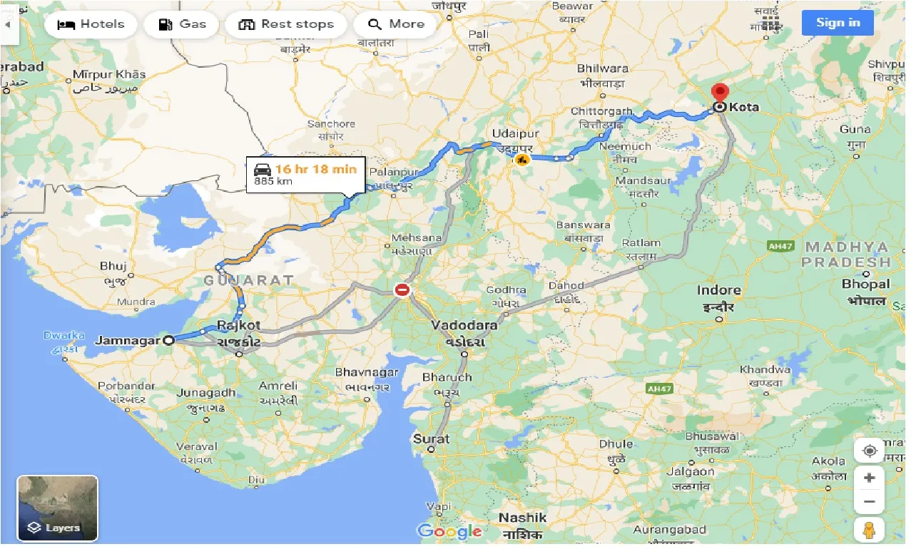 jamnagar-to-kota-one-way