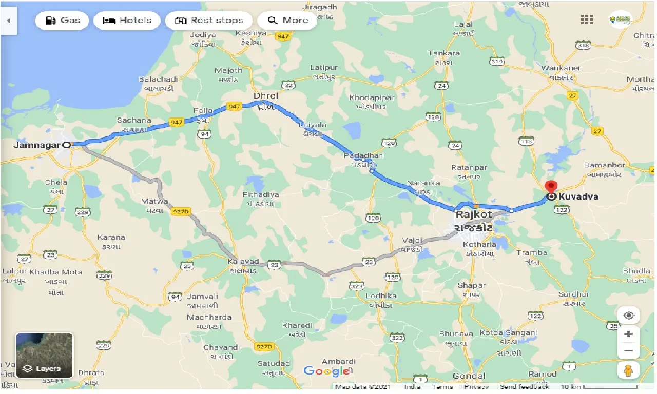 jamnagar-to-kuvadva-one-way