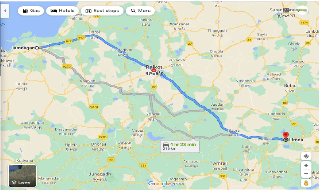 jamnagar-to-limda-one-way