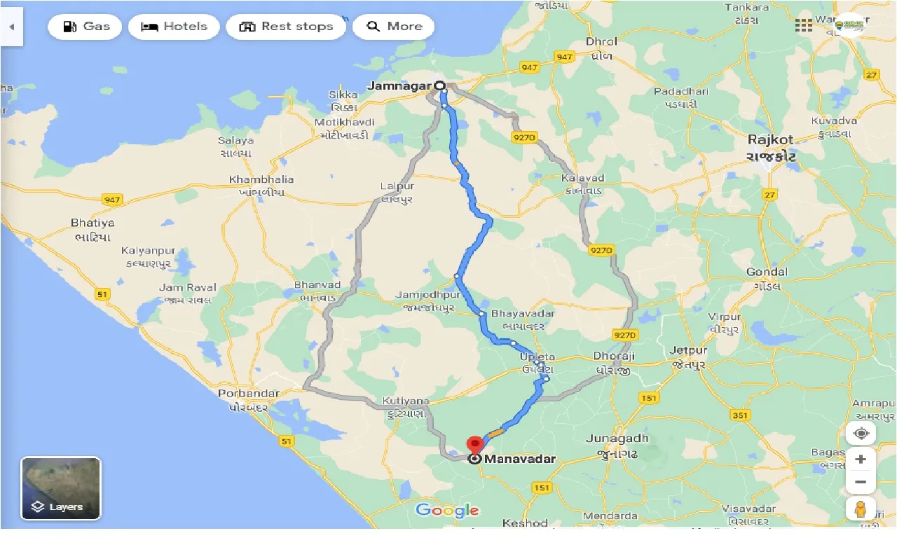 jamnagar-to-manavadar-one-way