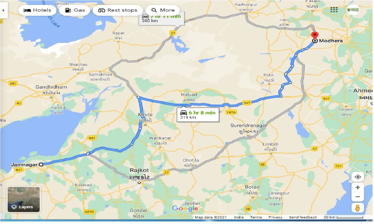 jamnagar-to-modhera-one-way