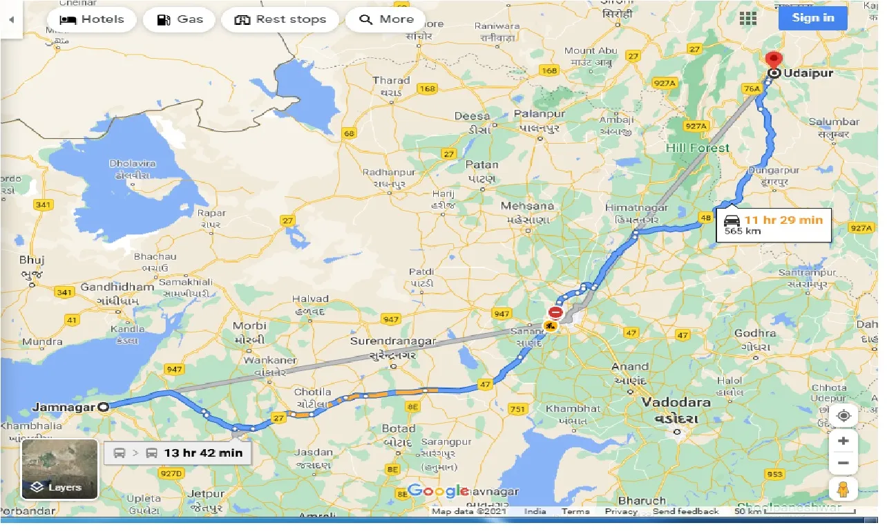 jamnagar-to-udaipur-one-way
