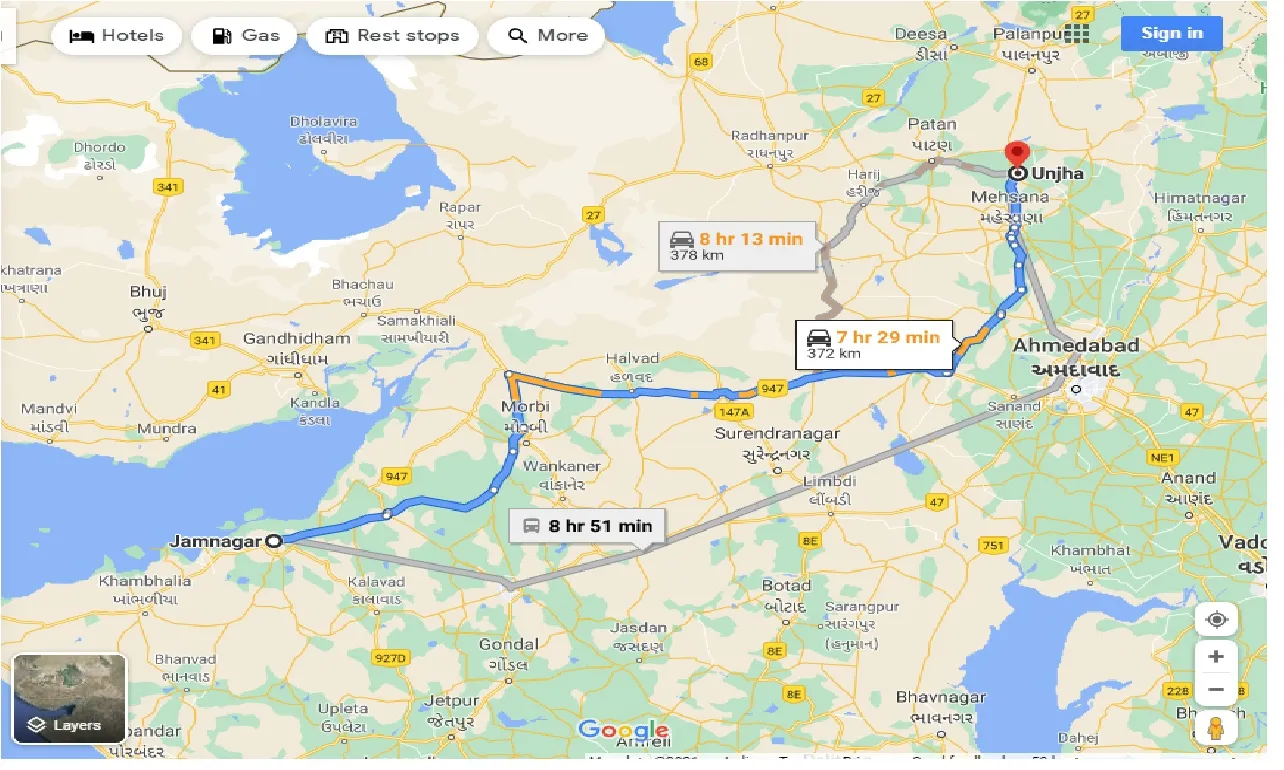 jamnagar-to-unjha-one-way