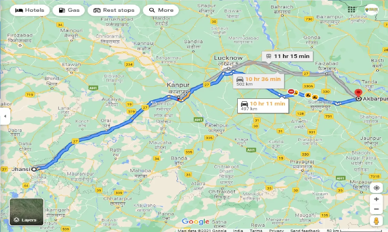 jhansi-to-akbarpur-taxi