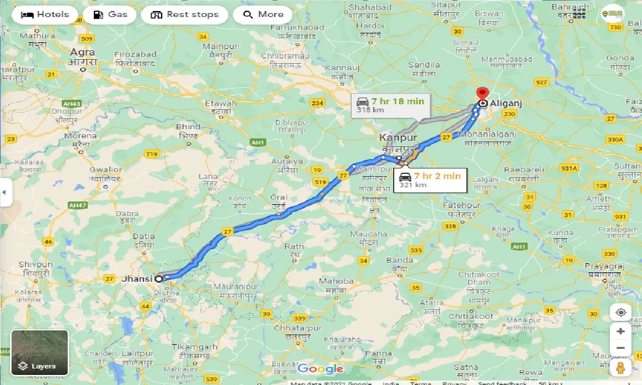 jhansi-to-aliganj-one-way