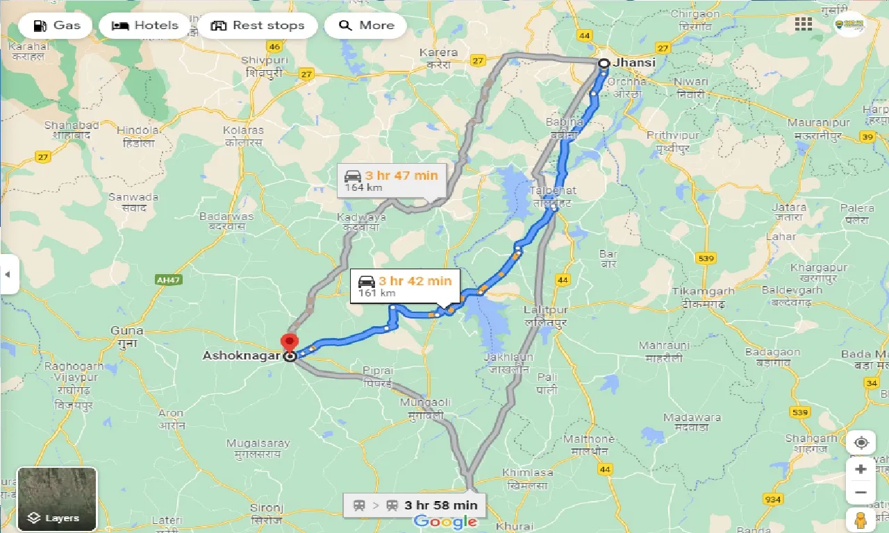 jhansi-to-ashoknagar-one-way