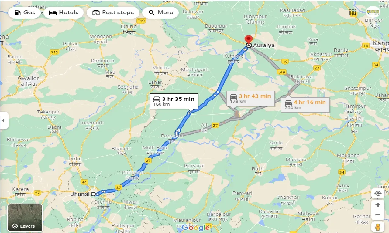 jhansi-to-auraiya-taxi