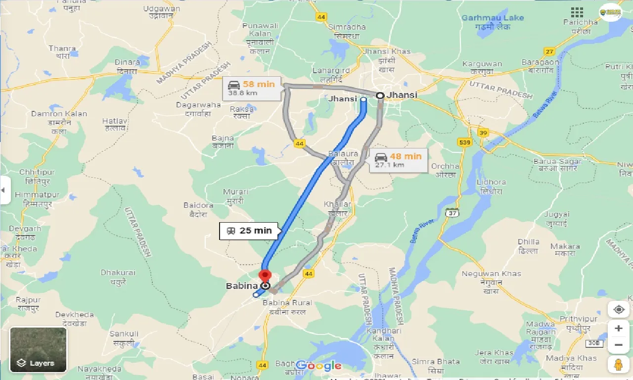 jhansi-to-babina-one-way