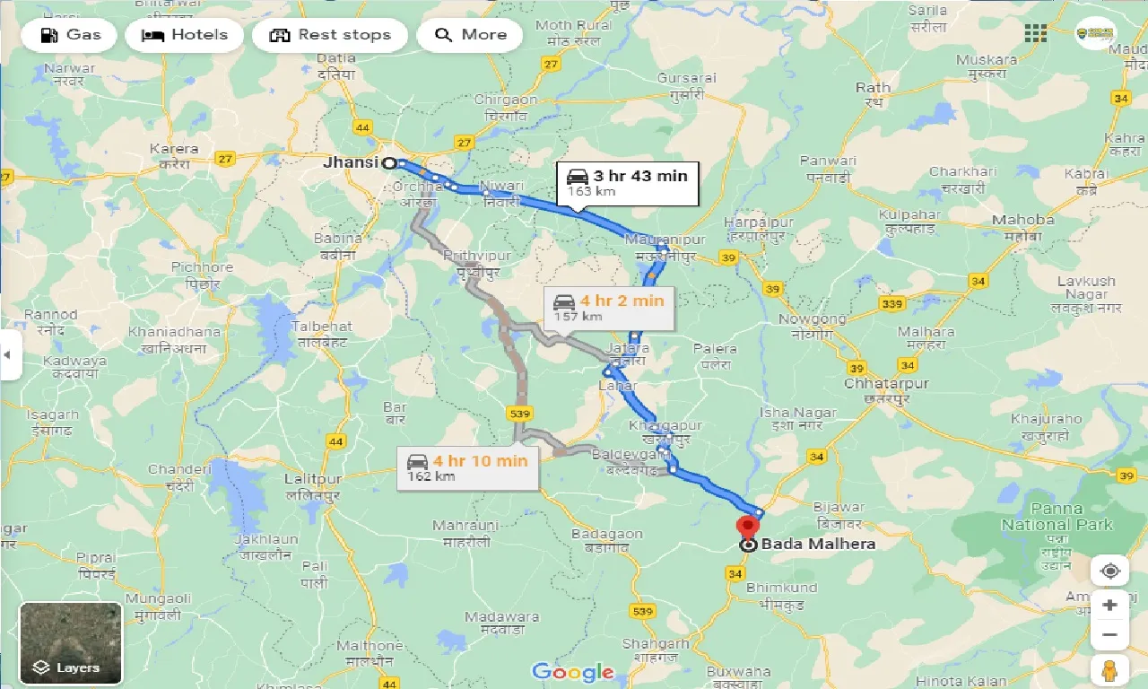jhansi-to-bada-malhera-one-way