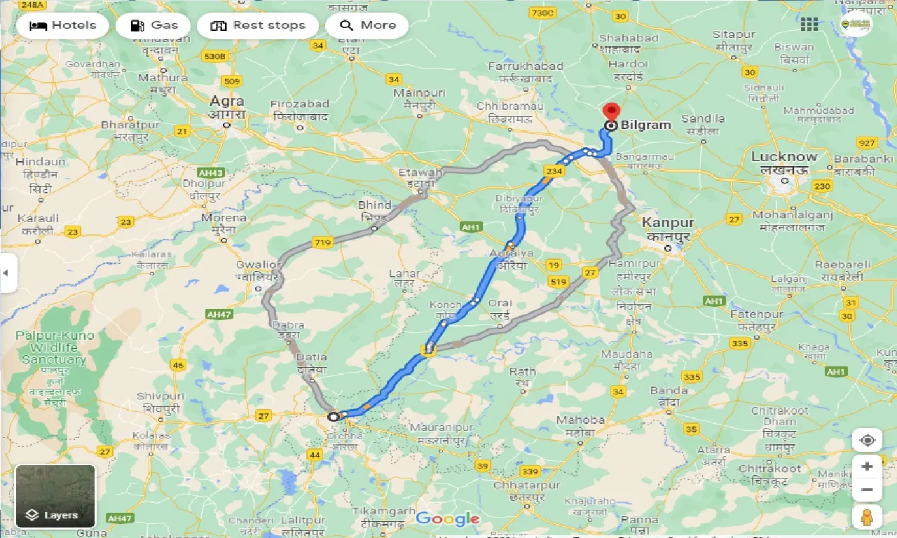 jhansi-to-bilgram-one-way