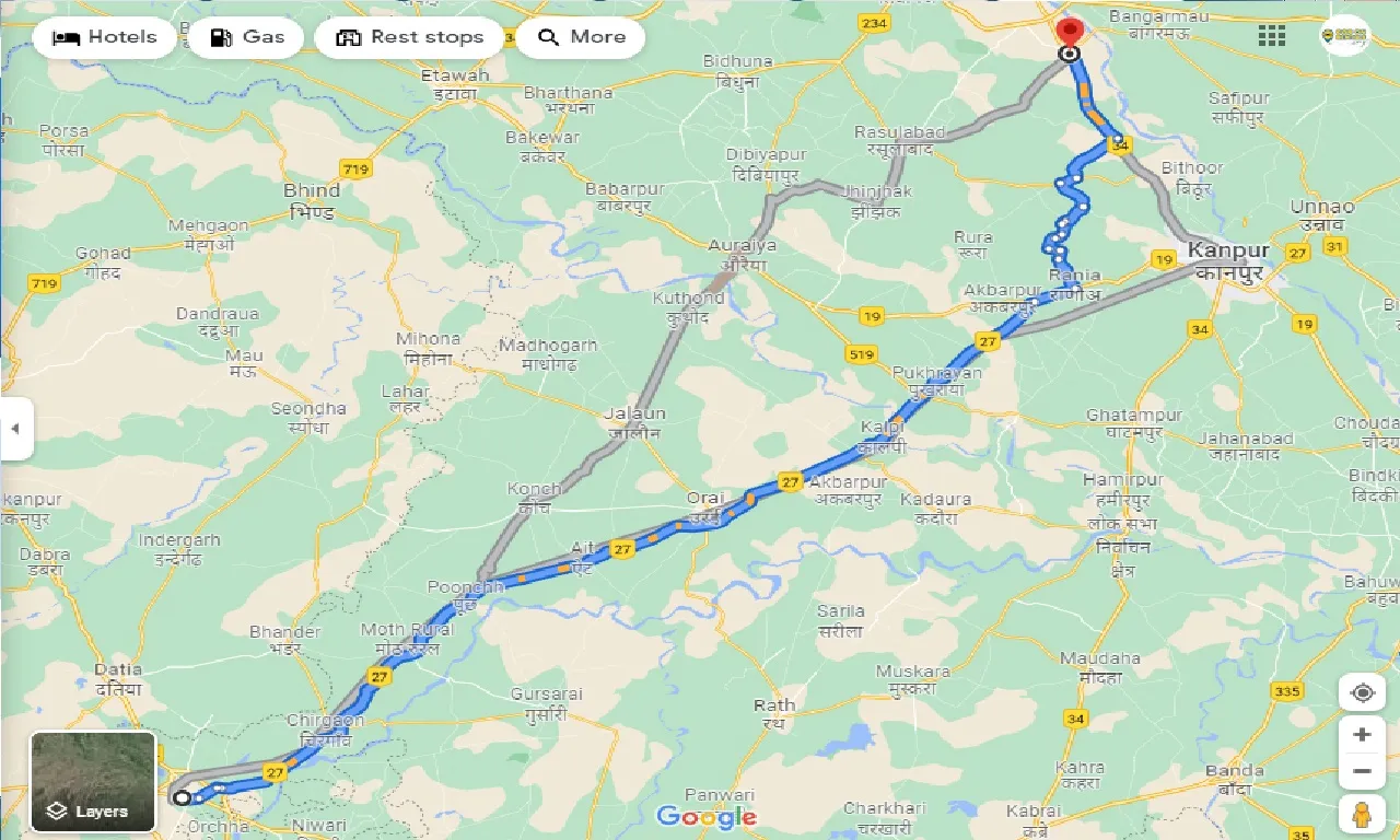 jhansi-to-bilhaur-taxi