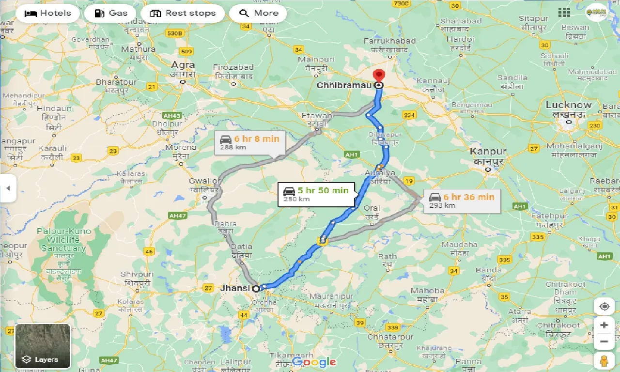 jhansi-to-chhibramau-taxi
