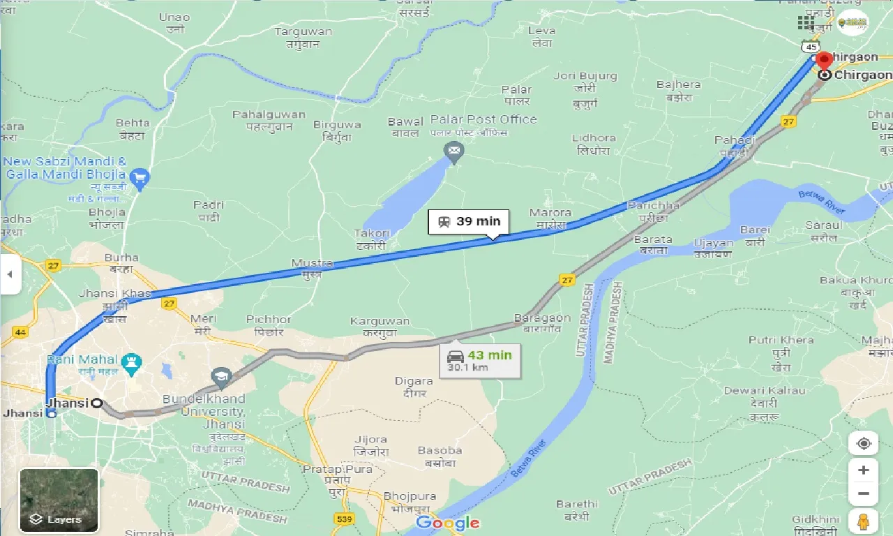 jhansi-to-chirgaon-taxi