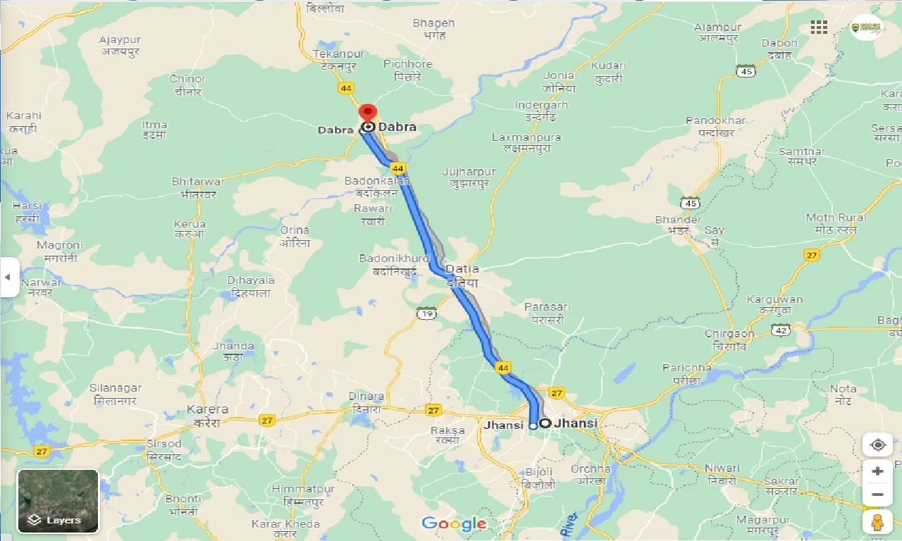 jhansi-to-dabra-one-way