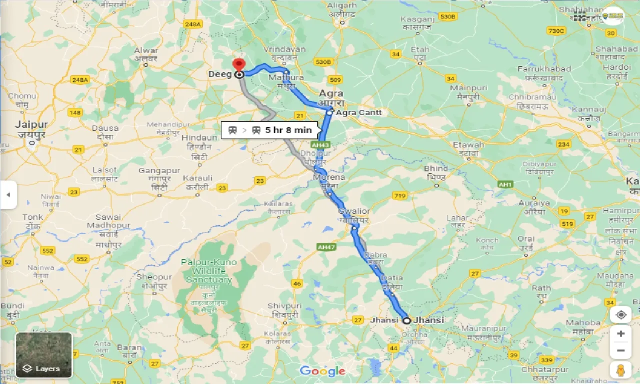 jhansi-to-deeg-one-way