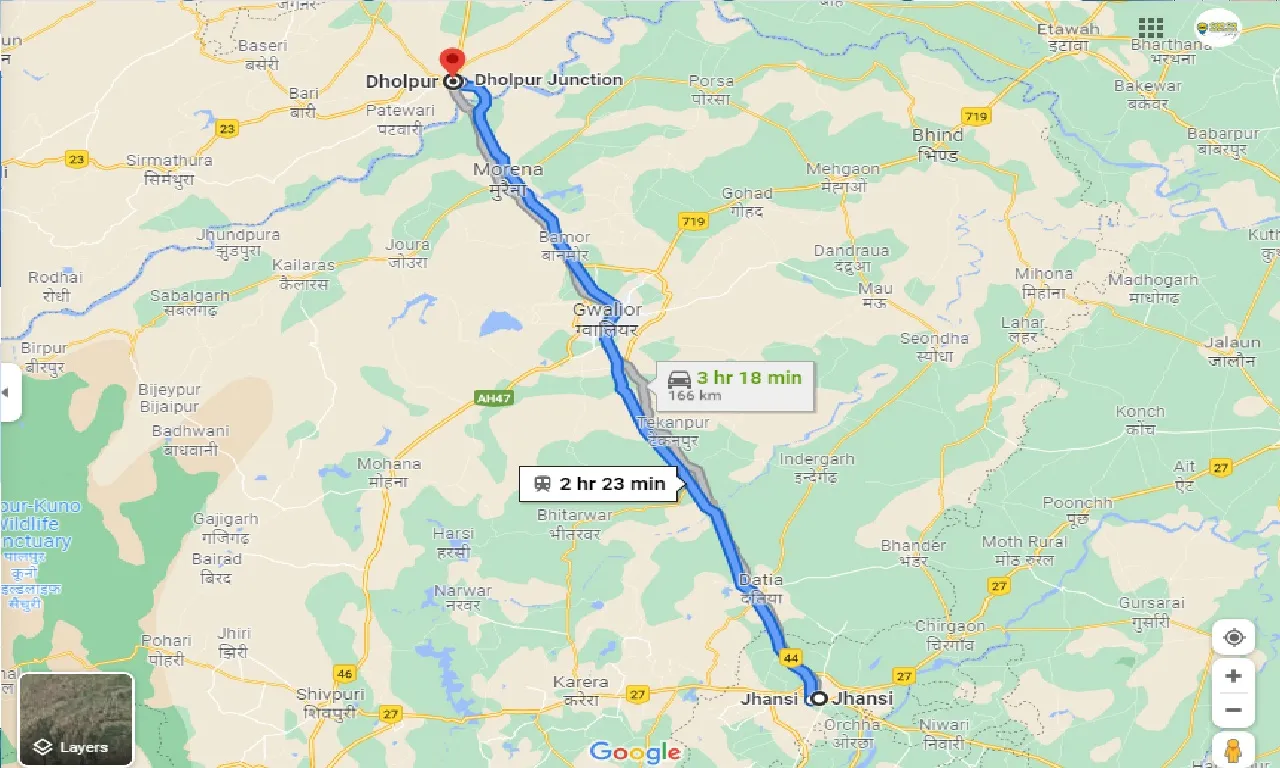 jhansi-to-dholpur-one-way