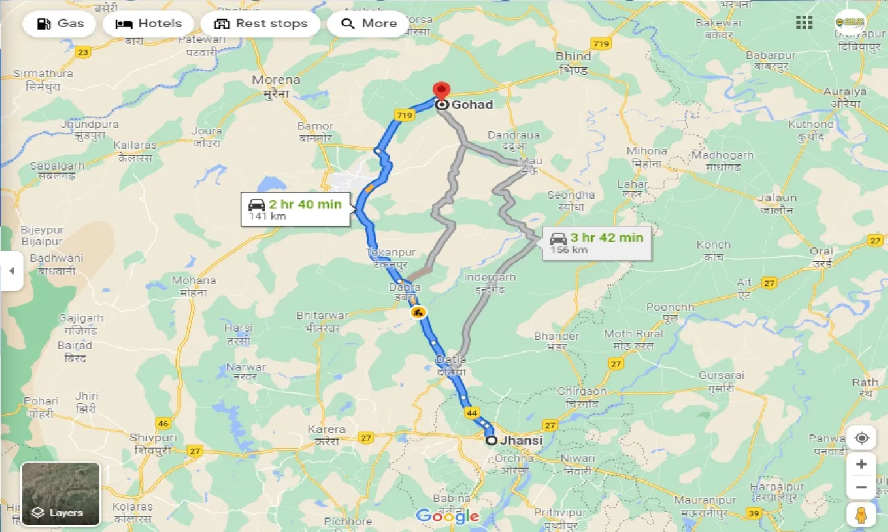 jhansi-to-gohad-taxi