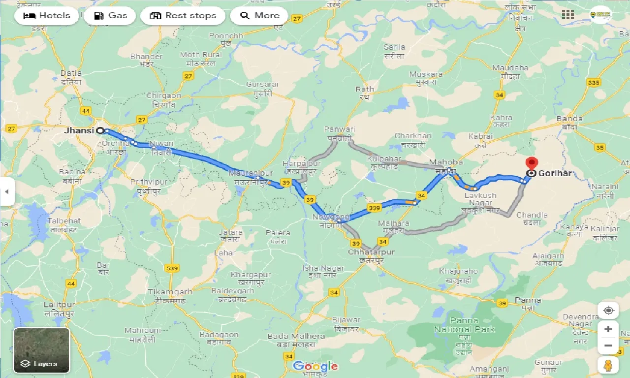jhansi-to-gorihar-one-way