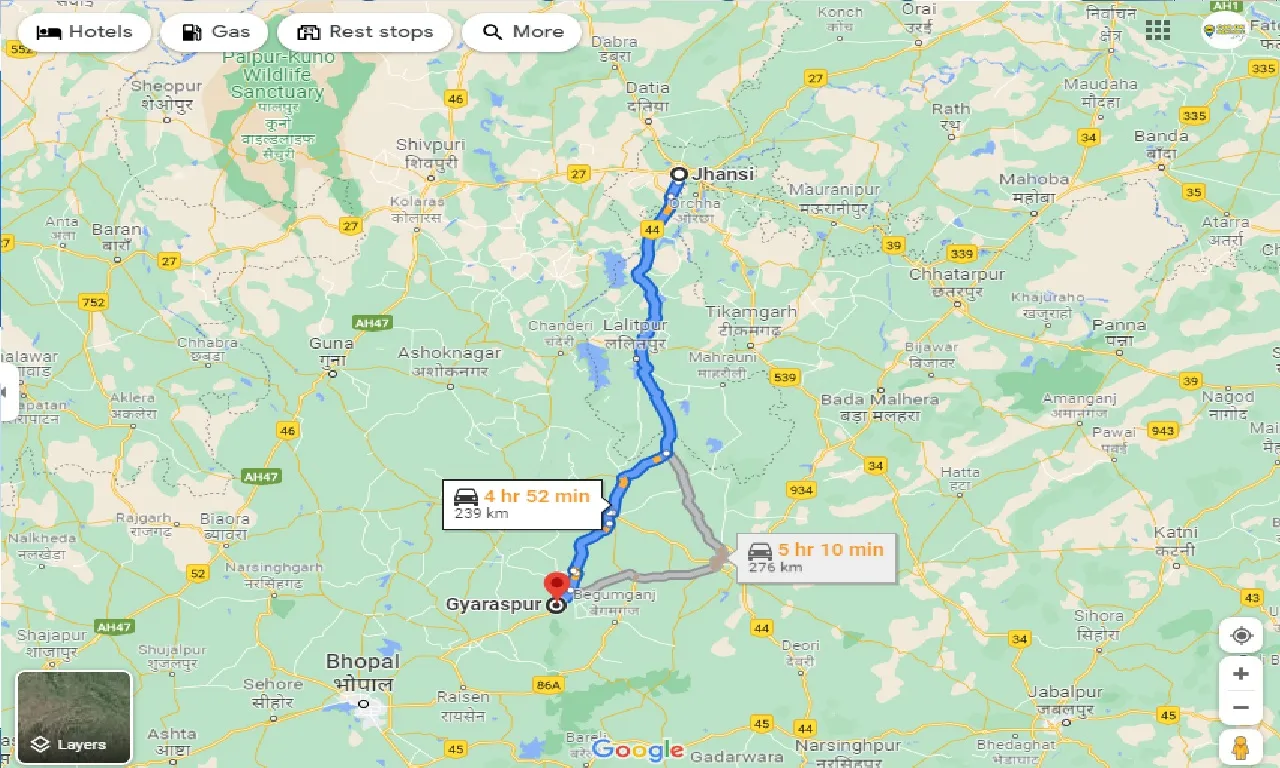 jhansi-to-gyaraspur-taxi