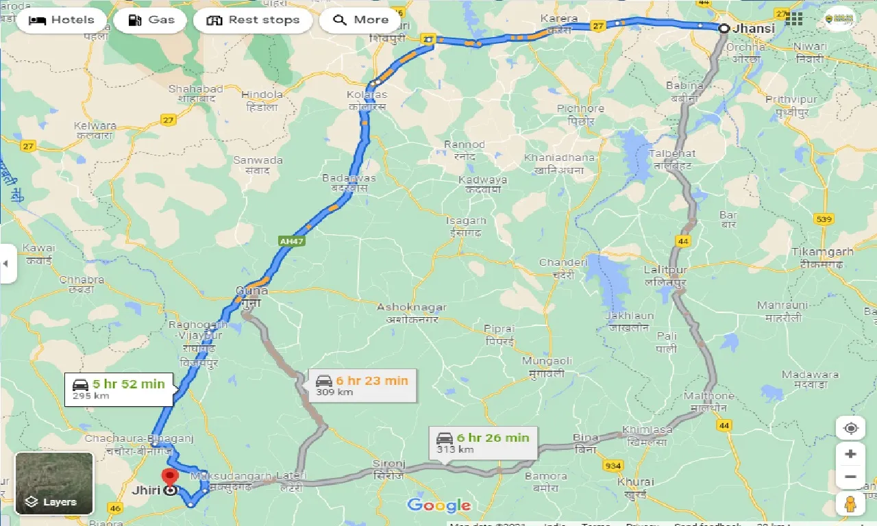 jhansi-to-jhiri-one-way