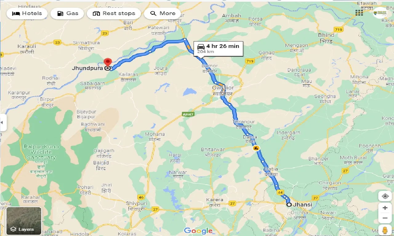 jhansi-to-jhundpura-one-way