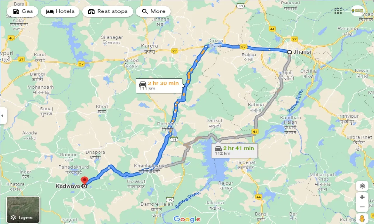 jhansi-to-kadwaya-one-way