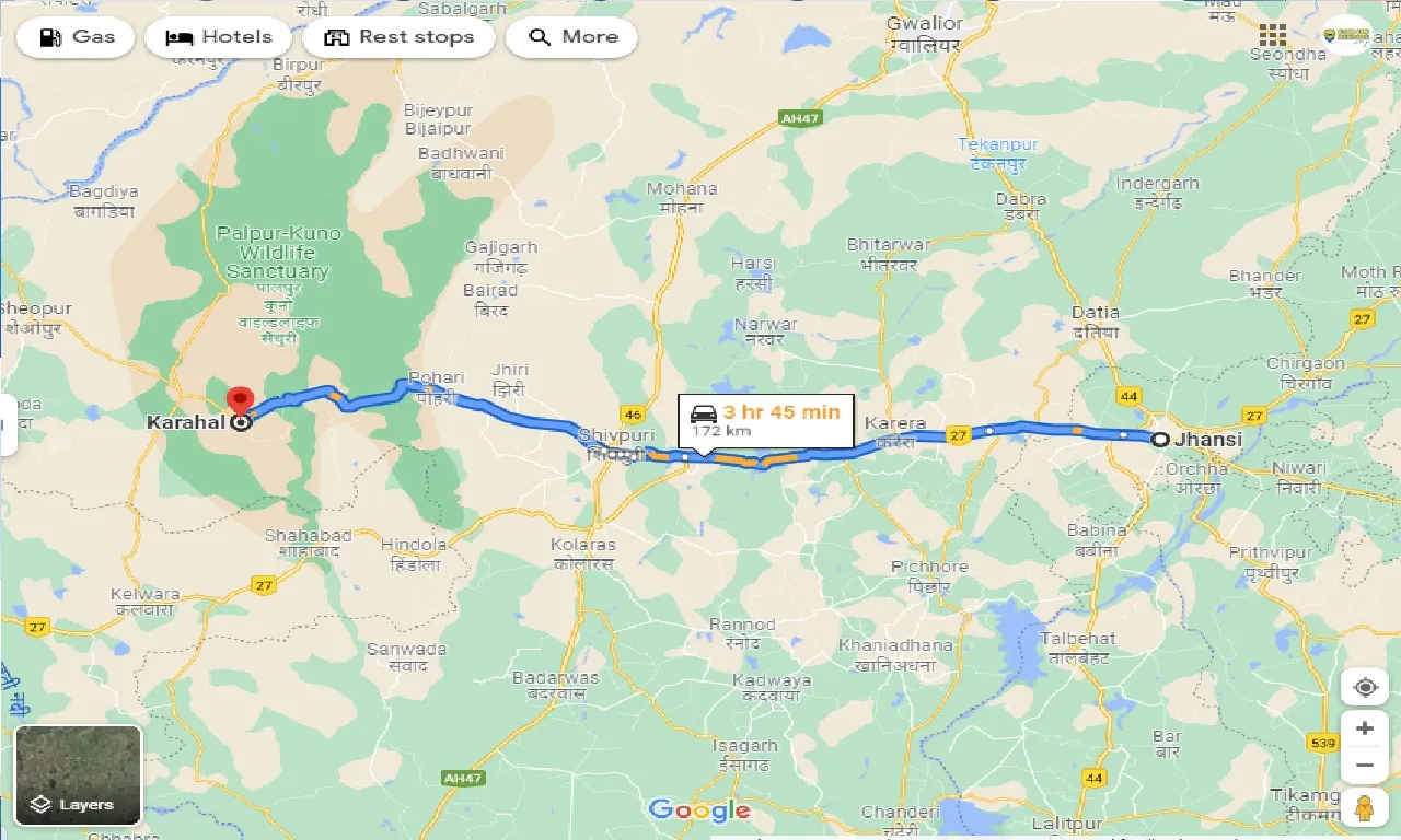 jhansi-to-karahal-one-way