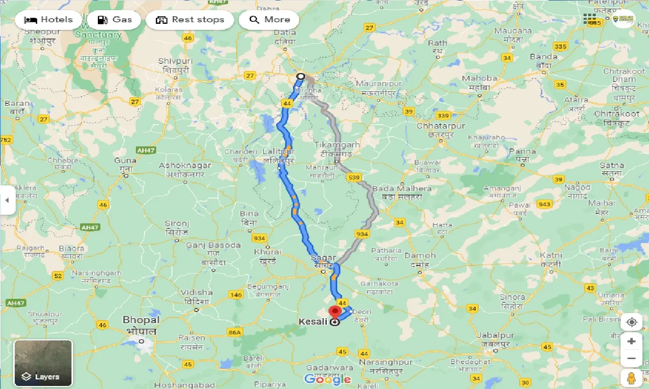 jhansi-to-kesali-taxi