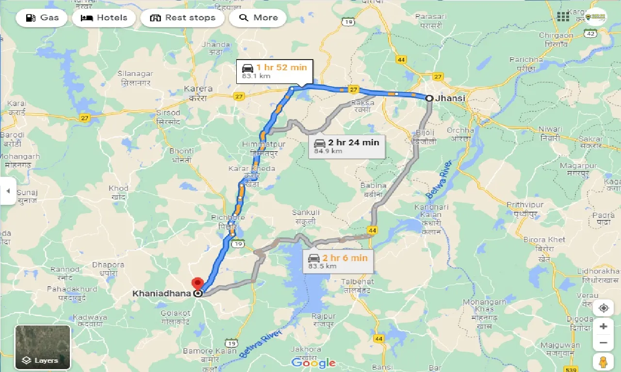 jhansi-to-khaniadhana-one-way