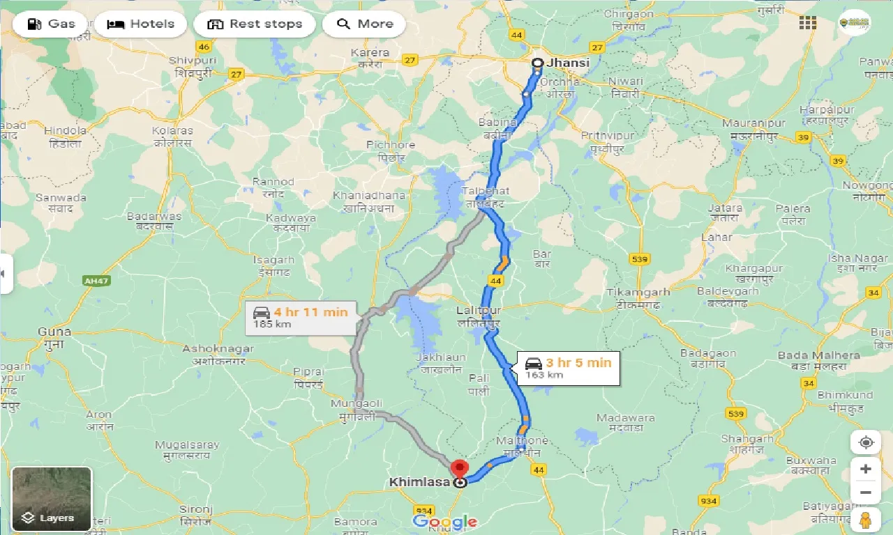 jhansi-to-khimlasa-taxi