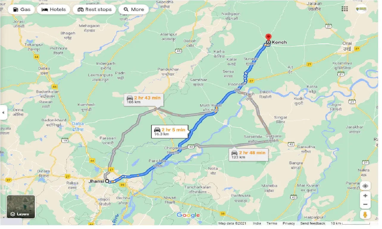 jhansi-to-konch-one-way