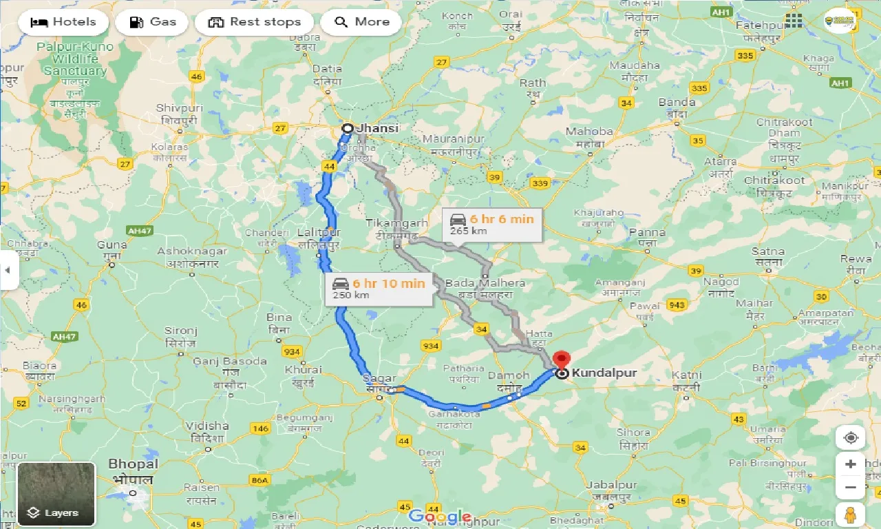 jhansi-to-kundalpur-taxi