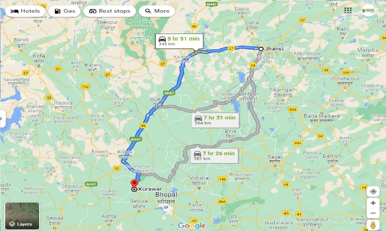 jhansi-to-kurawar-taxi