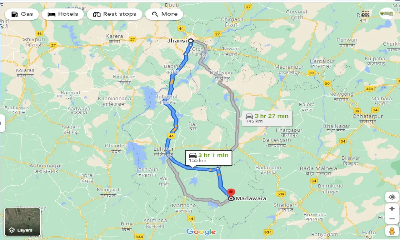 jhansi-to-madawara-one-way