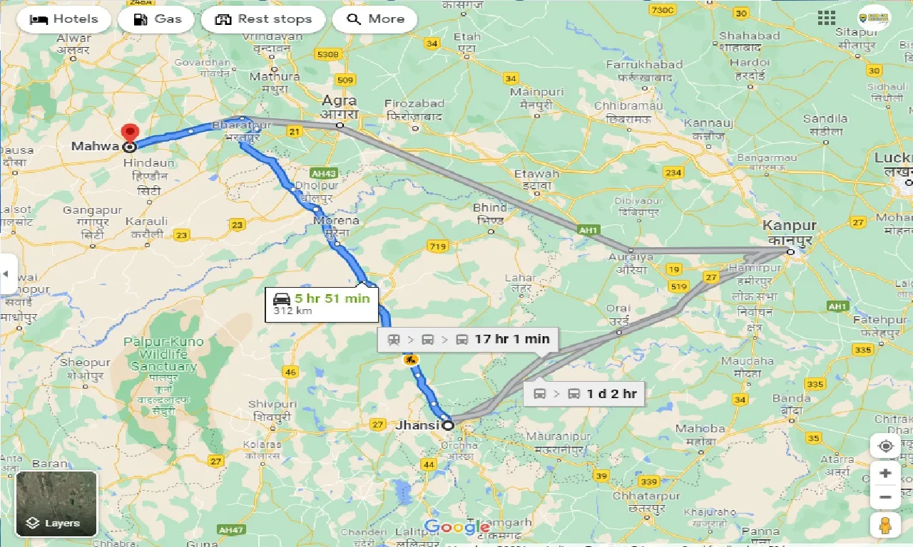 jhansi-to-mahwa-one-way