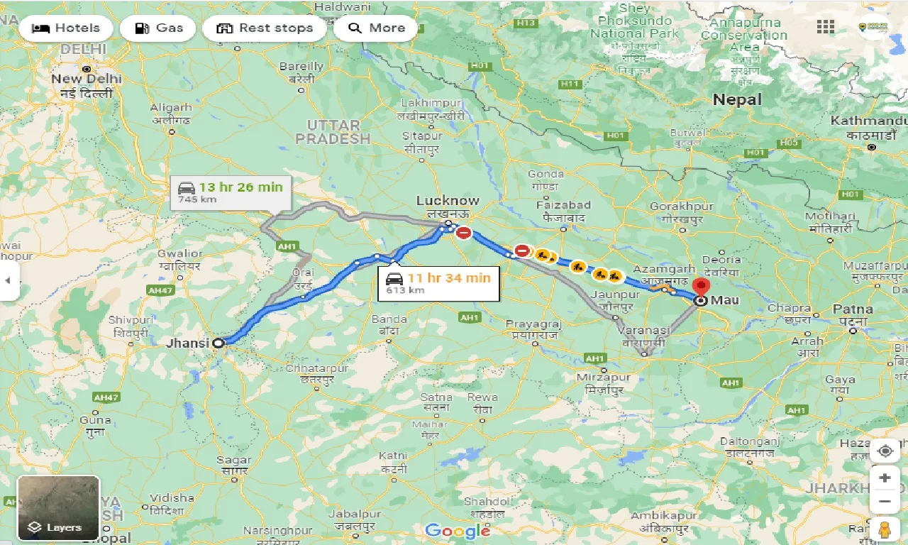 jhansi-to-mau-one-way
