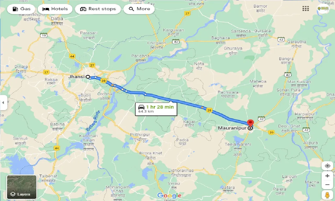 jhansi-to-mauranipur-one-way