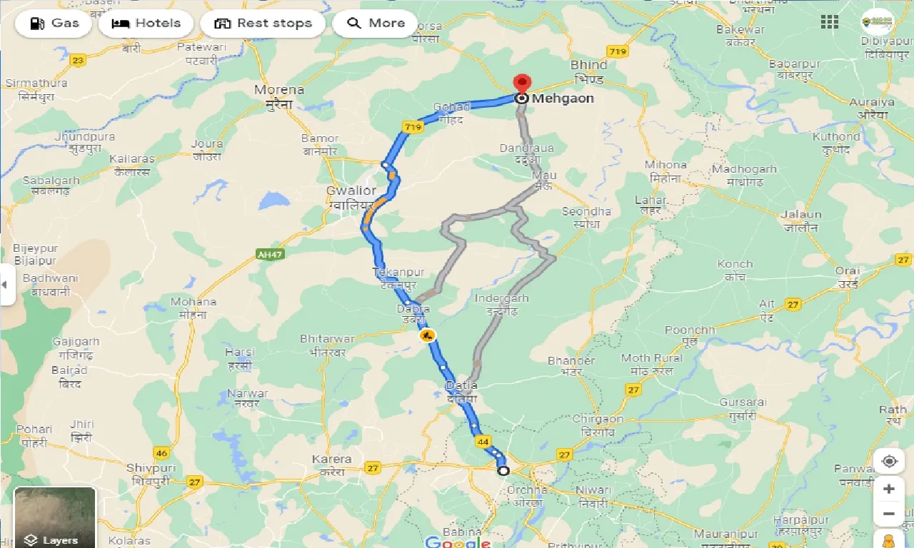 jhansi-to-mehgaon-one-way