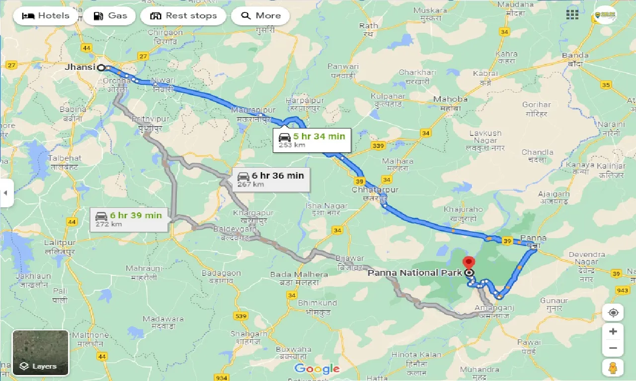 jhansi-to-panna-national-park-one-way