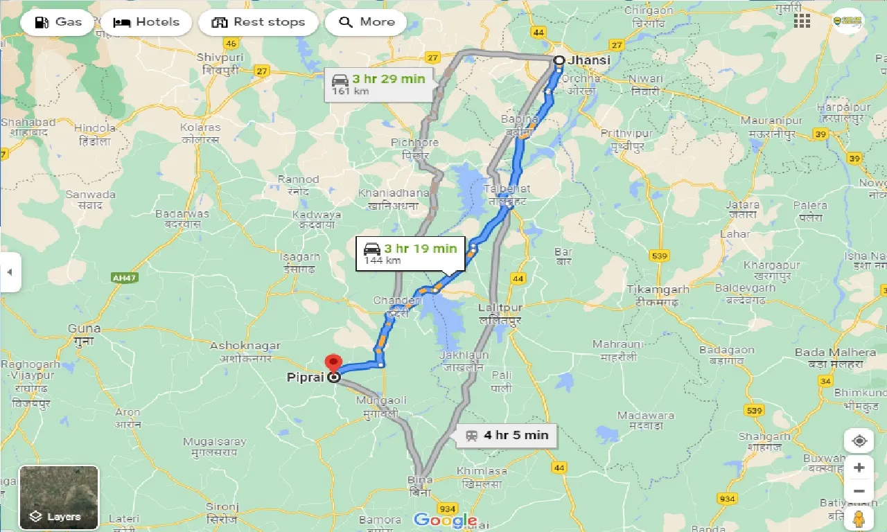 jhansi-to-piprai-taxi