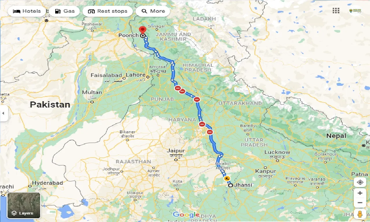 jhansi-to-poonch-taxi