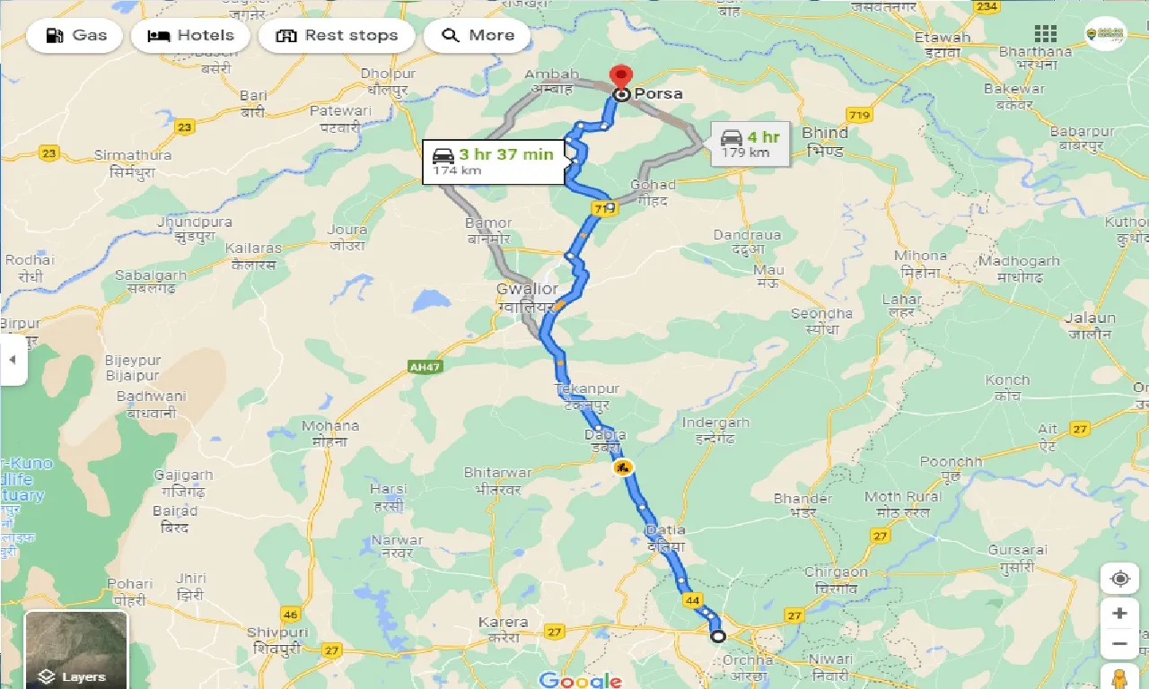 jhansi-to-porsa-taxi