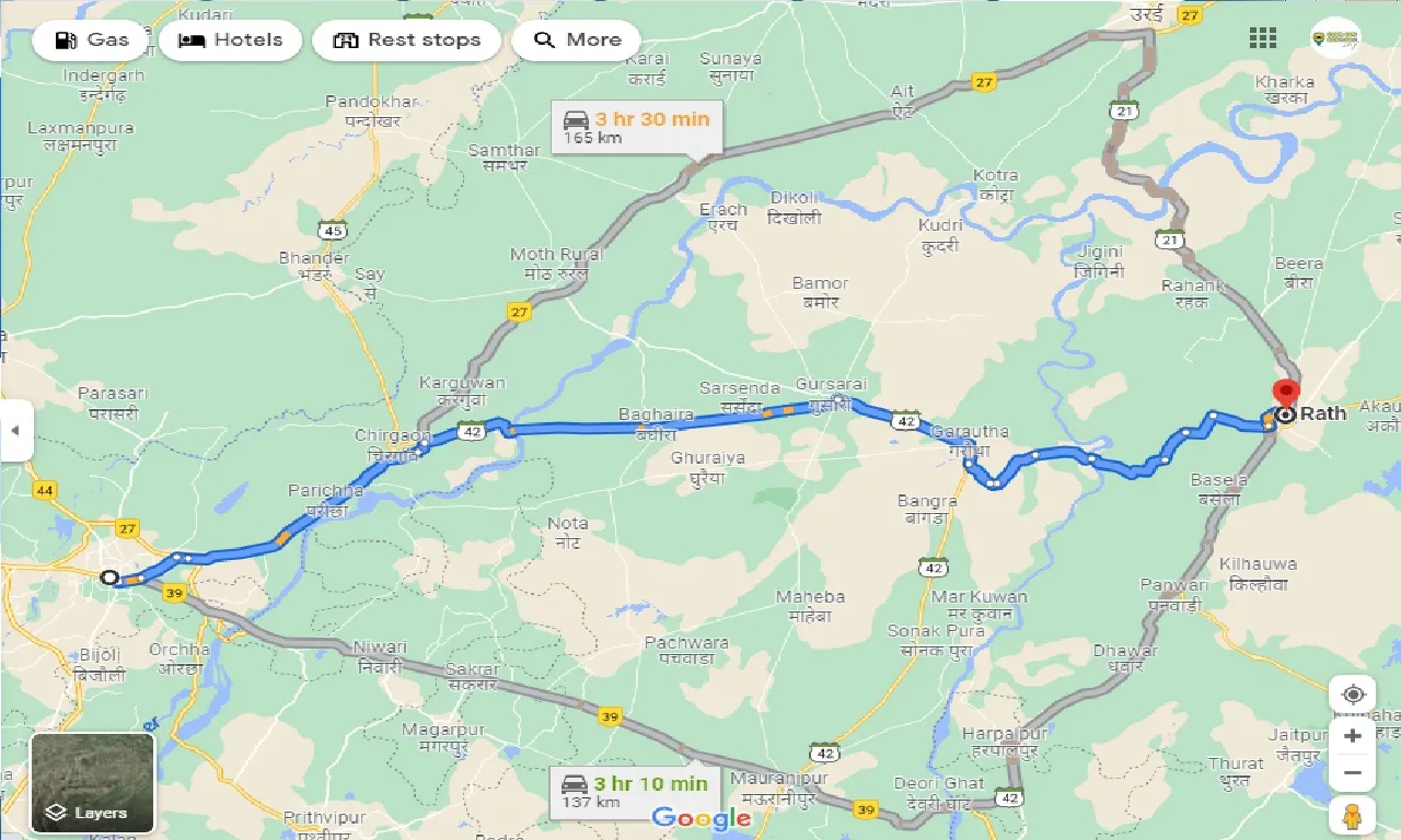jhansi-to-rath-one-way